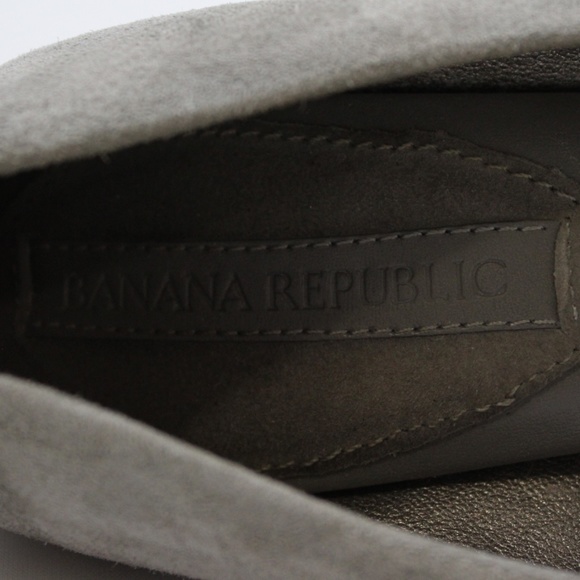 Banana Republic Grey Suede Open Toe Short Heels - Picture 5 of 8